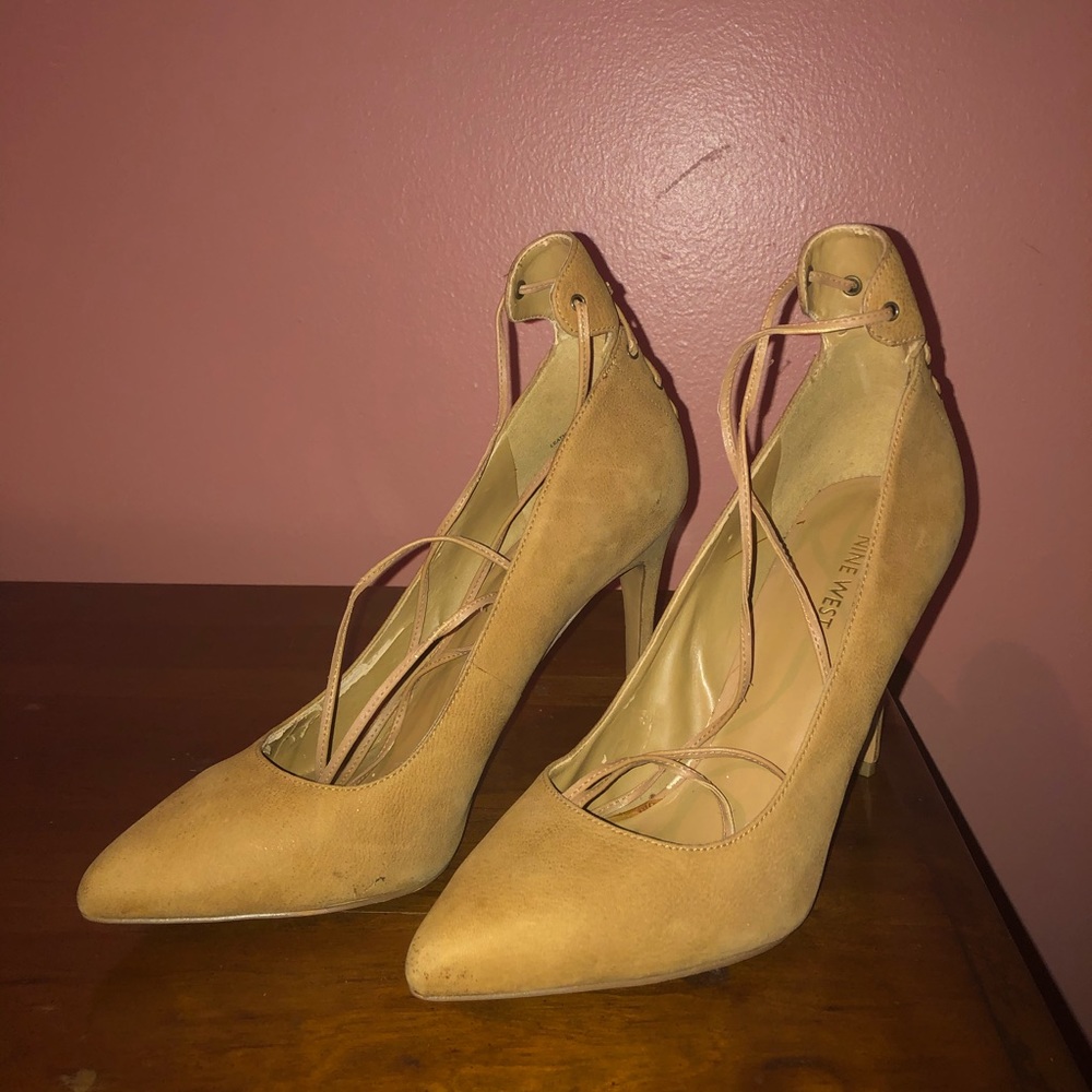 Nine West Lace Up Pointed Toe Heels